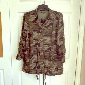 Torrid Camo Light Linen Anorak Jacket NWT